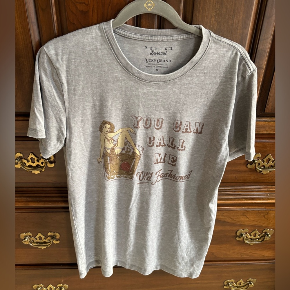 Lucky Brand Light Gray Graphic Tee